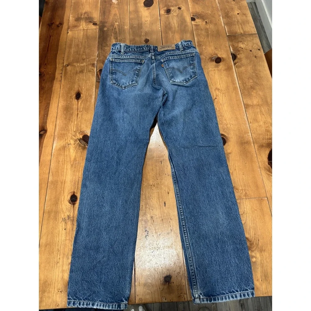 VTG 90'S Levi's 505  Jeans Men's W32 L32 Blue Denim orange TAB